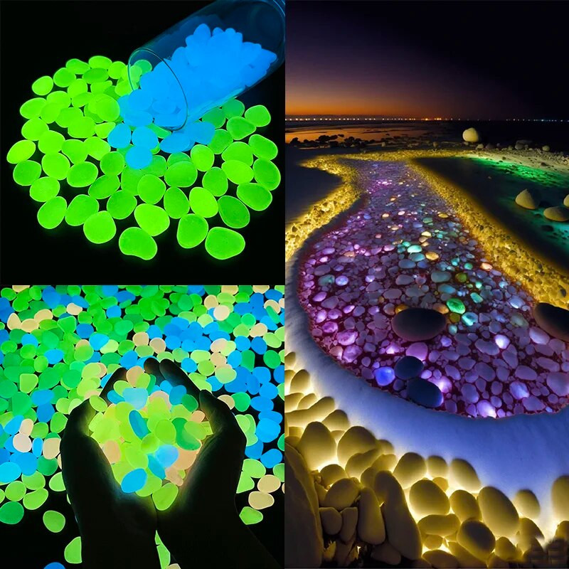 50/25 vnt. Šviečiantys lauko akmenys, šviečiantys tamsoje. Vidinis kiemas, veja, sodas, kiemo apdaila, rezervuarai žuvims „pasidaryk pats“ šviesūs amatų priedai
