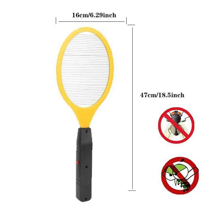 Mosquito Electric Racket Fly Swatter Fryer Flies Безжична батерия Power Bug Zapper Insects Kills Night Baby Sleep Protect Tools