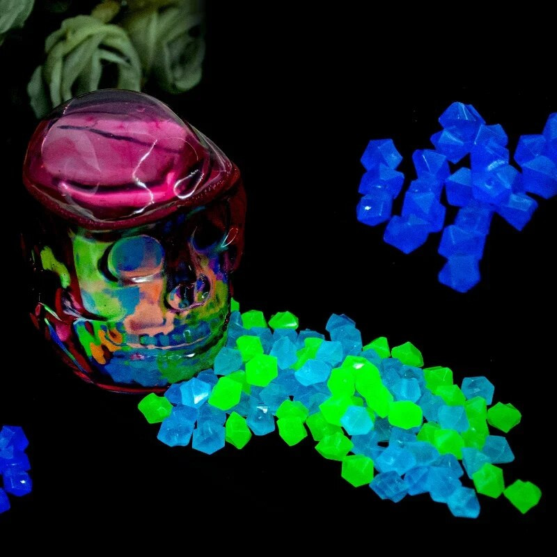 50/100 vnt sodo dekoras Šviečiantys akmenys tamsoje šviečiantys dekoratyviniai akmenukai akmenukai uolienos lauko akvariumo dekoracijos