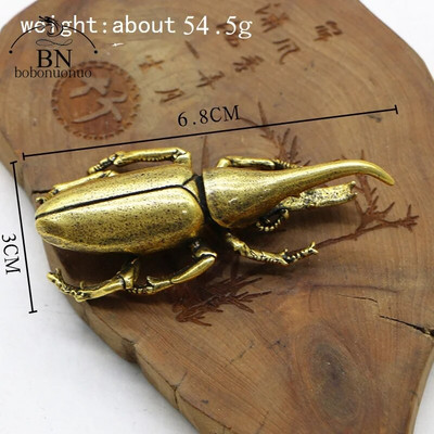 Gândaci din bronz antic Figurină în miniatură Decorații de birou mici, de cupru, ceai de insecte, ornament pentru animale de companie, accesorii pentru decorarea casei