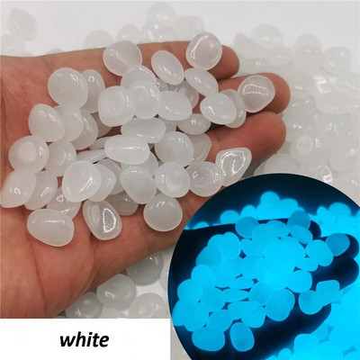 Pietricele de grădină strălucitoare în întuneric de 50/100 de buc pentru trotuar, grădină, terasă, gazon, grădină, curte, rezervor de pește, decorare pentru acvariu, piatră strălucitoare