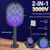 Sulankstomas elektrinis uodų žudikas Raqueta Mata Electrico USB įkraunamas Zanzare Mata Fly Tue Mouche de Anti Mosquitos