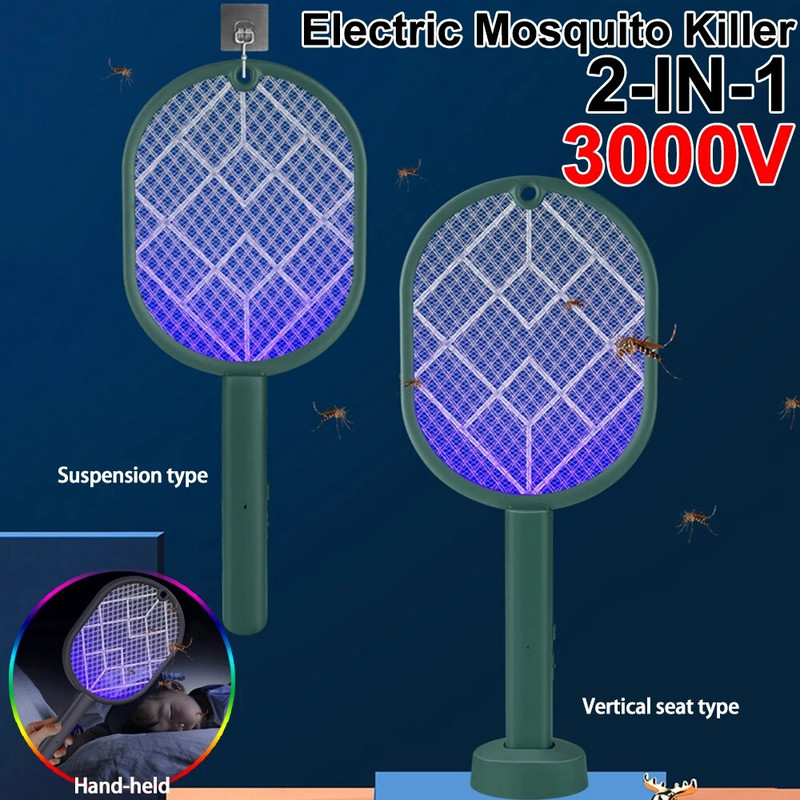 Sulankstomas elektrinis uodų žudikas Raqueta Mata Electrico USB įkraunamas Zanzare Mata Fly Tue Mouche de Anti Mosquitos