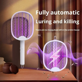 Λάμπα εξόντωσης κουνουπιών USB Επαναφορτιζόμενη ηλεκτρική αναδιπλούμενη ρακέτα κουνουπιών απωθητική λυχνία κουνουπιών Zapper ρακέτα εντόμων