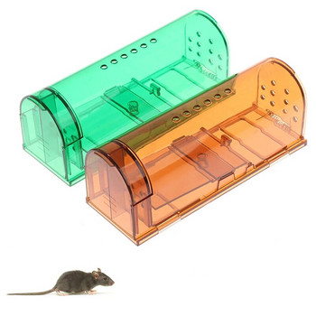1PC интелигентен самозаключващ се капан за мишки, безопасен, твърд, прозрачен, домакински, контролна клетка за улов на мишки, мишки, улов на гризачи, капан за плъхове