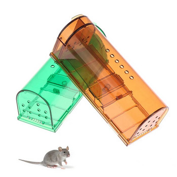1PC интелигентен самозаключващ се капан за мишки, безопасен, твърд, прозрачен, домакински, контролна клетка за улов на мишки, мишки, улов на гризачи, капан за плъхове