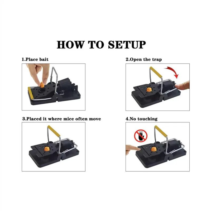 Kualitas Tinggi Dapat Digunakan Kembali Perangkap Tikus Penangkap Tikus Perangkap Tikus Umpan Jepret Musim Semi Penangkap Hewan