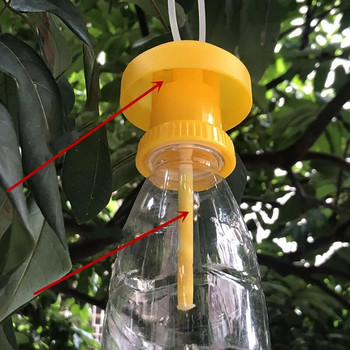 Fruit Fly Trap Killer Plastic Yellow Drosophila Trap Fly Catcher Pest Insect Control For Home Farm Orchard 6*6cm