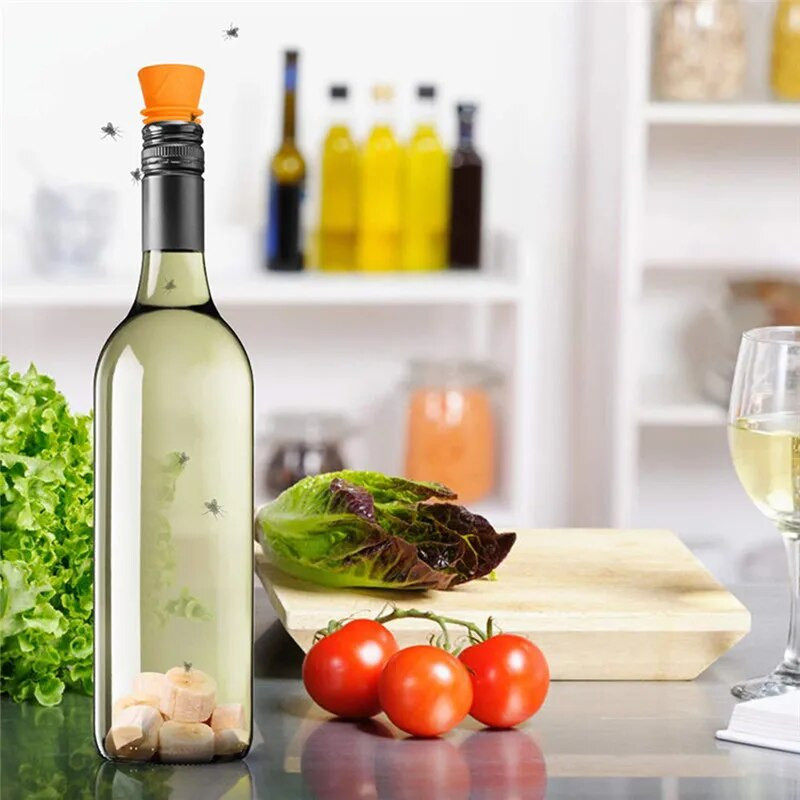 4 vnt / 6 vnt musių gaudyklė vabzdžių piltuvo formos vapsva musė vaisius musė saugus netoksiškas silikoninis ploviklis vabzdžių gaudyklė