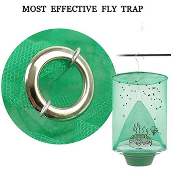 Dropship 1pc/2pcs/4pcs/6pcs Fly Catcher Killer Pest Control Επαναχρησιμοποιήσιμο Κρεμαστό Flytrap Κλουβί δίχτυ Παγίδες κήπου Κρεμαστό Flycatcher