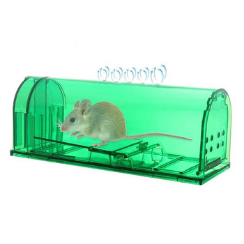 Έξυπνη αυτοκλειδούμενη ποντικοπαγίδα Ασφαλής σταθερή Διαφανής οικιακή οικιακή παγίδα ποντικιού Κλουβί ελέγχου επαναχρησιμοποιήσιμα ποντίκια Παγίδες αρουραίων τρωκτικών