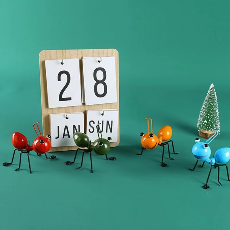 Aranyos hangya szobor Kerti dekoráció Hangya figura állvány kültéri udvarhoz pázsit dekoráció Hangya szobor otthoni asztali dekoráció