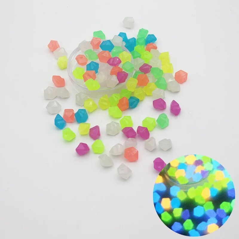 50/100 vnt Šviečiantis smėlis, šviečiantis tamsiame akmenyje, pasidaryk pats, sodo kiemas lauko takas, vejos apdaila, žuvų bako akvariumo namų dekoras