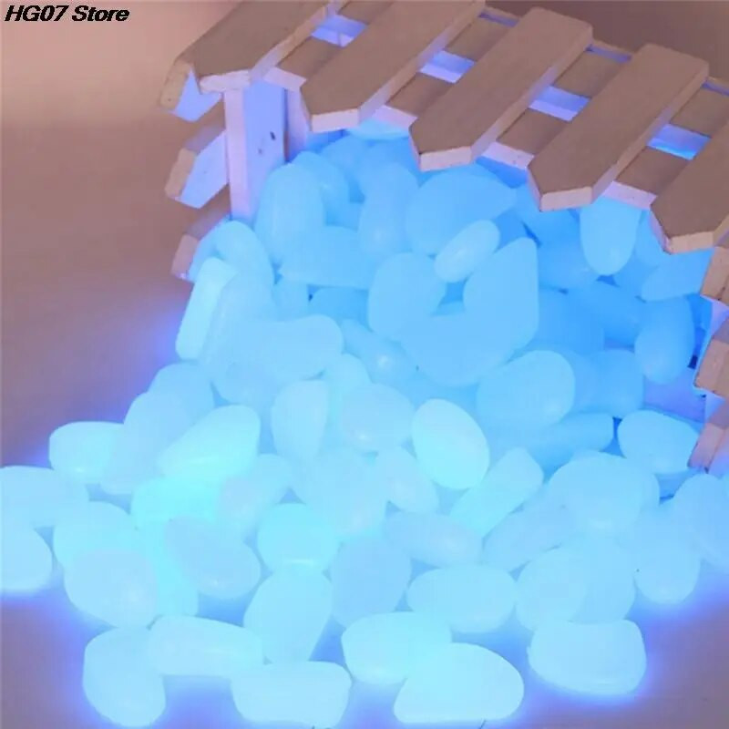 10 vnt/sl. Šviečiantys akmenukai uolos sodo papuošalai Akmens švytėjimas tamsiame sode takams Akmens papuošimai karšti