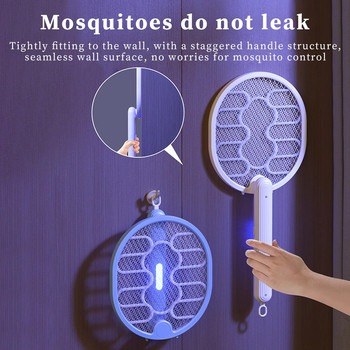 USB Electric Mosquito Swatter Type-C Charging Сгъваема преносима лампа против комари 3 режима Mosquito Racket Insect Bug Zapper