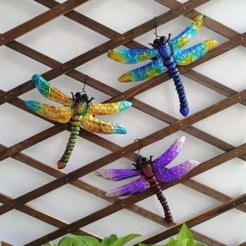 Μεταλλικά διακοσμητικά τοίχου Dragonfly Κρεμαστά στολίδια Έργα τέχνης Άγαλμα Μενταγιόν Για Διακόσμηση Κήπου Μινιατούρες Αγάλματα