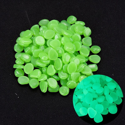 100 de bucăți strălucire în întuneric Pietre de grădină Pietre Pietre Pietre pentru curte și trotuare Decor Zâne Grădină DIY Pietre luminoase decorative