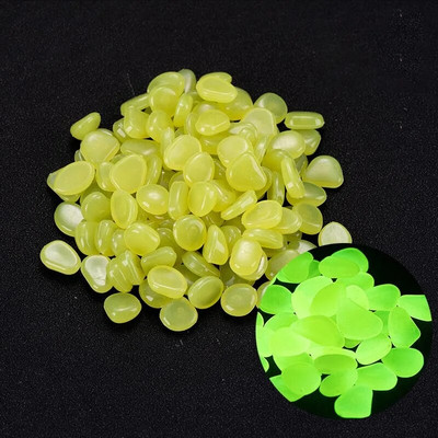 100 de bucăți strălucire în întuneric Pietre de grădină Pietre Pietre Pietre pentru curte și trotuare Decor Zâne Grădină DIY Pietre luminoase decorative
