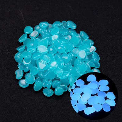 100 de bucăți strălucire în întuneric Pietre de grădină Pietre Pietre Pietre pentru curte și trotuare Decor Zâne Grădină DIY Pietre luminoase decorative