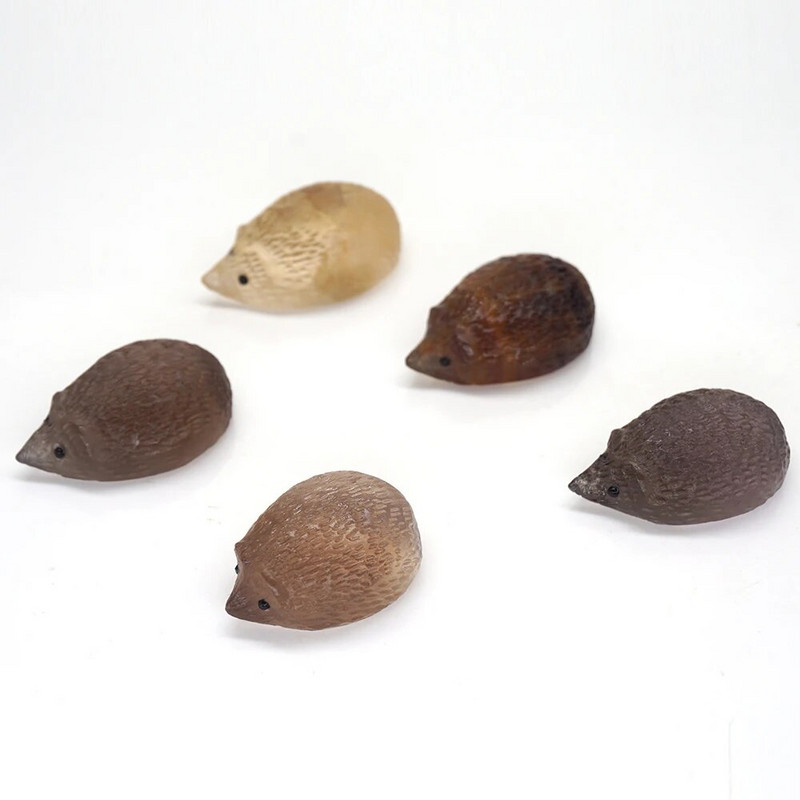 1,2"-es mini sündisznó szobor természetes kőből, fluoritból faragott otthoni dekoráció gyógyító kristály Reiki figura drágakövek dísz ajándék 1 db