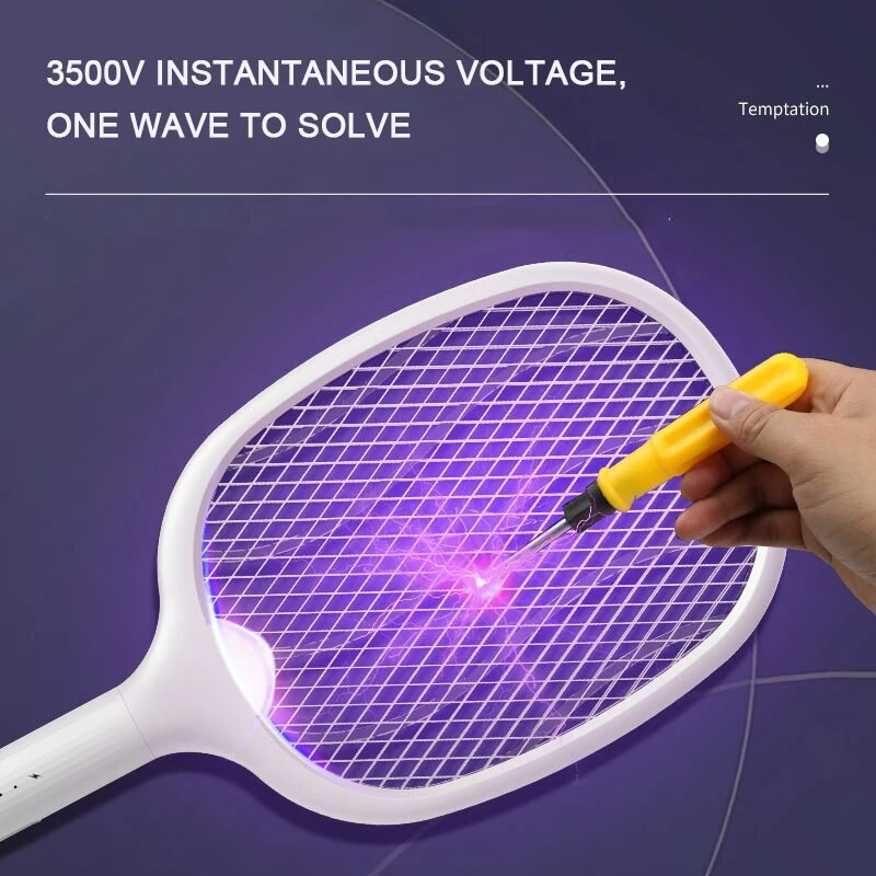 Dva u jednom električna lopatica za ubijanje komaraca punjiva kućanska snažna višenamjenska električna lopatica za ubijanje komaraca