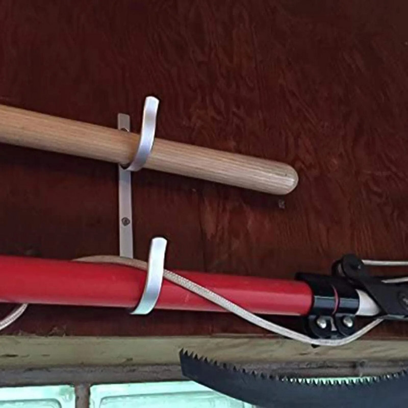 2 vnt. kablio teleskopinio stulpo kabliukai nešiojamieji lapų grėbliai aliuminio lydinio daugiafunkcinis organizatorius baseino pakabos priedai įrankis