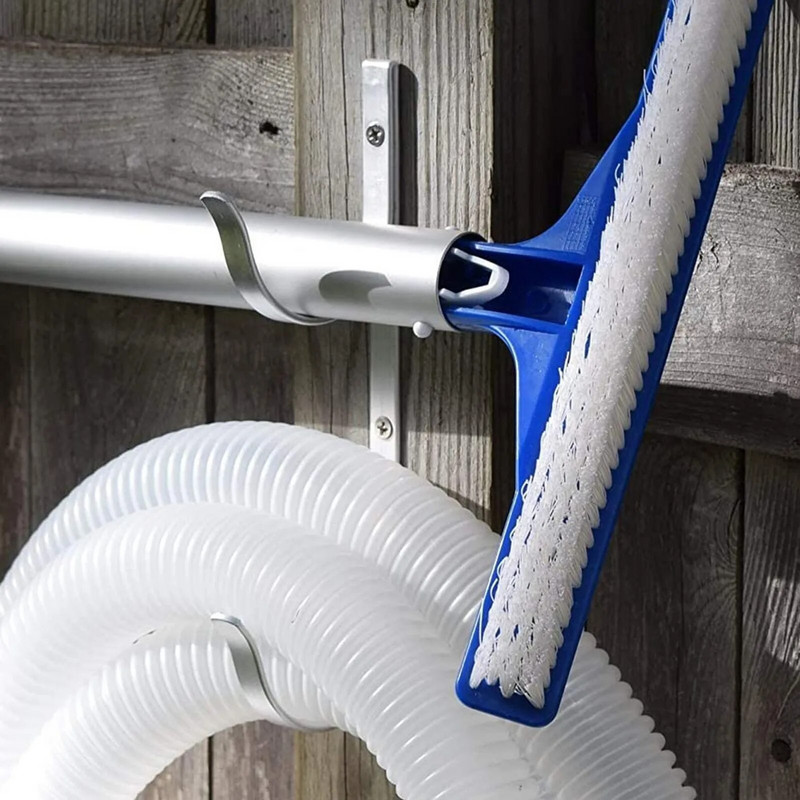 2 vnt. kablio teleskopinio stulpo kabliukai nešiojamieji lapų grėbliai aliuminio lydinio daugiafunkcinis organizatorius baseino pakabos priedai įrankis