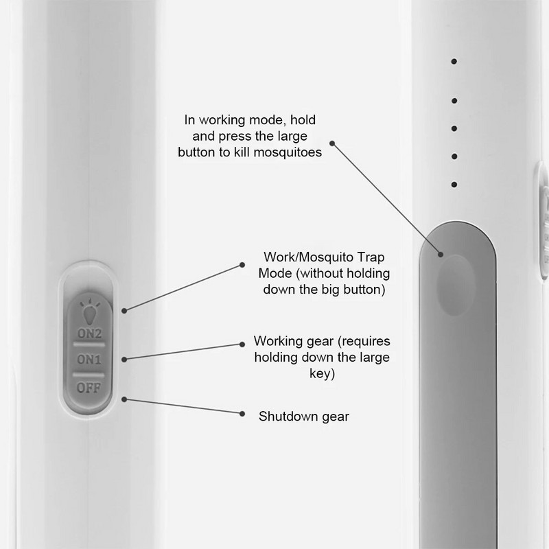 Izdržljiva električna lampa protiv komaraca - Recite zbogom komarcima Mosquito Killers Reket Mosquito Swatter 53,8 cm 21,8 cm 9,5 cm