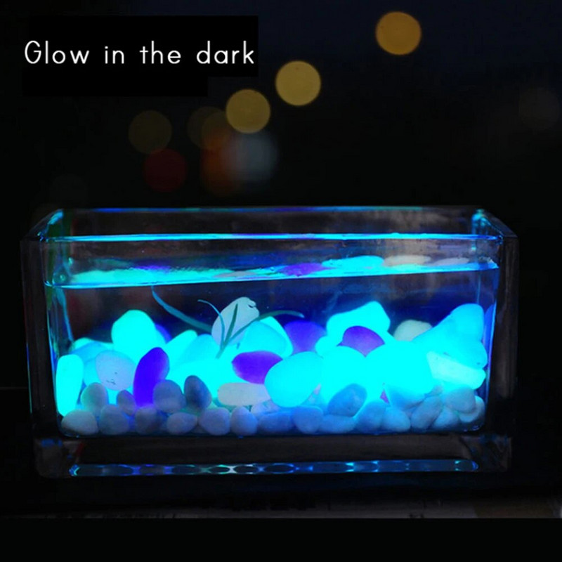 Sodo švytėjimas tamsoje Šviečiantys akmenukai takams Augalai Akvariumo dekoras Švytintys akmenys Akvariumo sodo puošmena #PT20001