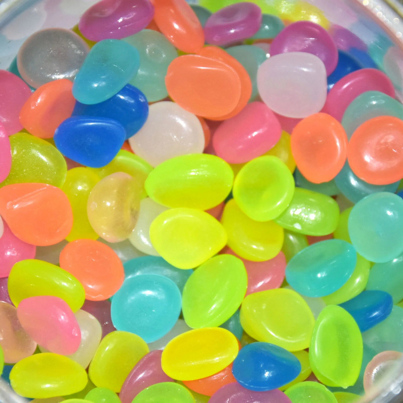 200 KOM. Svjetleće kaldrme Dekoracija akvarija Fluorescentni supstrat za akvarij Festivalski ukras Ukras za vrt