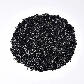 100g 4 размера Черен естествен смесен кварцов кристален камък Скален чакъл Образец Декорация на резервоара Естествени камъни и минерали