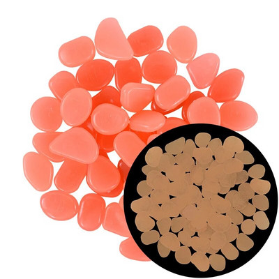 25/50 de bucăți de piatră luminoasă de grădină care strălucește în întuneric pietricele pentru acvariu pentru acvariu de pește în aer liber decor de piatră pentru grădină.