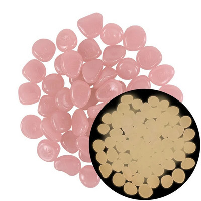 25/50 de bucăți de piatră luminoasă de grădină care strălucește în întuneric pietricele pentru acvariu pentru acvariu de pește în aer liber decor de piatră pentru grădină.