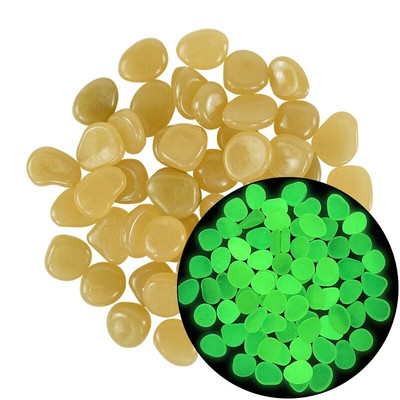 25/50 de bucăți de piatră luminoasă de grădină care strălucește în întuneric pietricele pentru acvariu pentru acvariu de pește în aer liber decor de piatră pentru grădină.