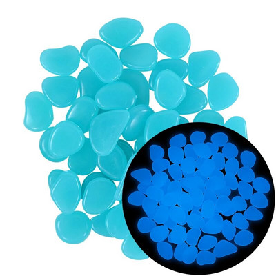 25/50 de bucăți de piatră luminoasă de grădină care strălucește în întuneric pietricele pentru acvariu pentru acvariu de pește în aer liber decor de piatră pentru grădină.