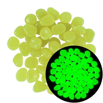 25/50 de bucăți de piatră luminoasă de grădină care strălucește în întuneric pietricele pentru acvariu pentru acvariu de pește în aer liber decor de piatră pentru grădină.