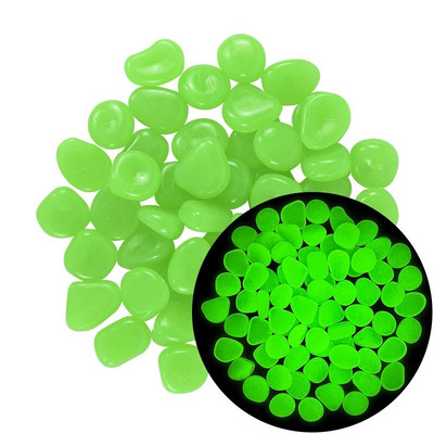 25/50 de bucăți de piatră luminoasă de grădină care strălucește în întuneric pietricele pentru acvariu pentru acvariu de pește în aer liber decor de piatră pentru grădină.