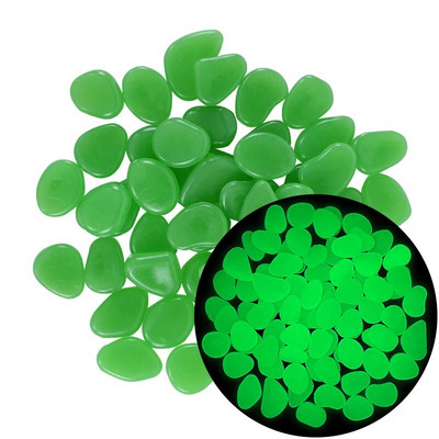 25/50 de bucăți de piatră luminoasă de grădină care strălucește în întuneric pietricele pentru acvariu pentru acvariu de pește în aer liber decor de piatră pentru grădină.