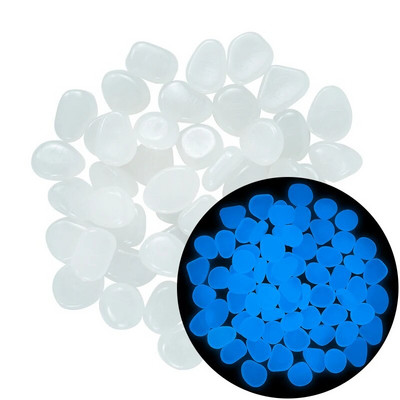 25/50 de bucăți de piatră luminoasă de grădină care strălucește în întuneric pietricele pentru acvariu pentru acvariu de pește în aer liber decor de piatră pentru grădină.