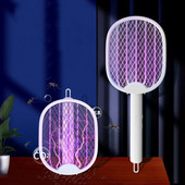 Ucigaș de țânțari electric pliabil, reîncărcabil prin USB, ucigaș de țânțari electric, capcană pentru zvârlitor de muște cu lumină UV, 3000V
