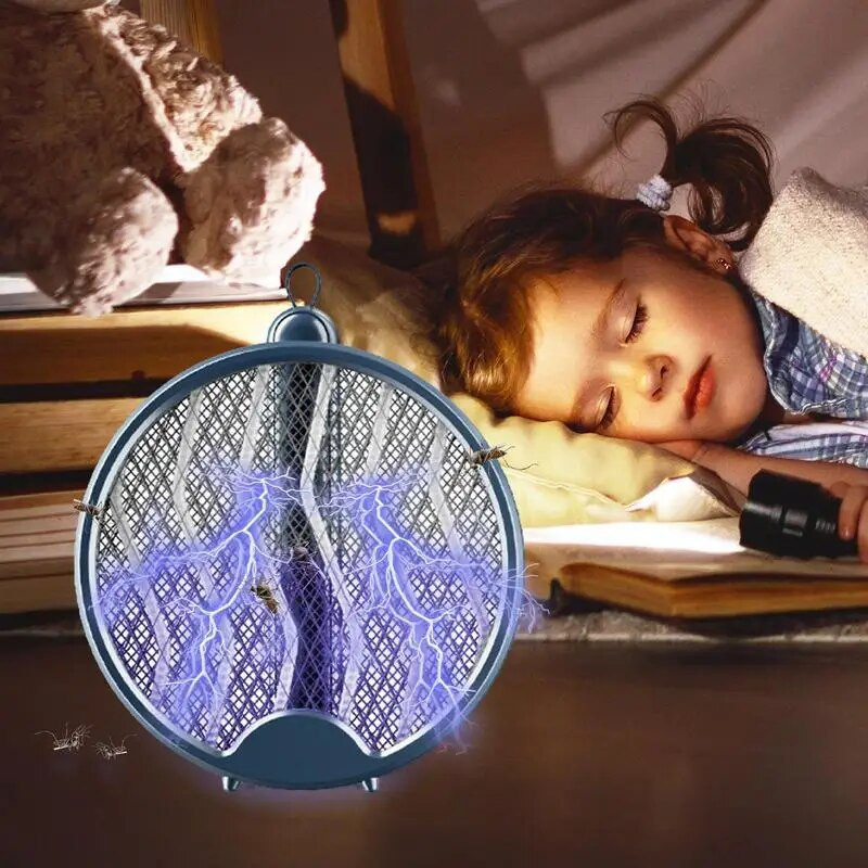 USB punjiva Flycatcher Raquete Mosquito Racket Punjiva Fly Zapper Mosquito Killer Lamp USB električni sklopivi reket