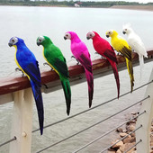 Papagali colorați, păsări artificiale pentru decorare grădină, artă în aer liber, păsări false, spumă, pene, ornament pentru nuntă, decor artizanat pentru acasă