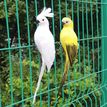 Πολύχρωμοι παπαγάλοι Τεχνητά πουλιά για Διακόσμηση Κήπου Εξωτερικής Τέχνης Fake Birds Foam Feather Στολίδι γάμου Χειροτεχνία σπιτιού