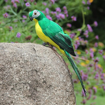 Papagali colorați, păsări artificiale pentru decorare grădină, artă în aer liber, păsări false, spumă, pene, ornament pentru nuntă, decor artizanat pentru acasă