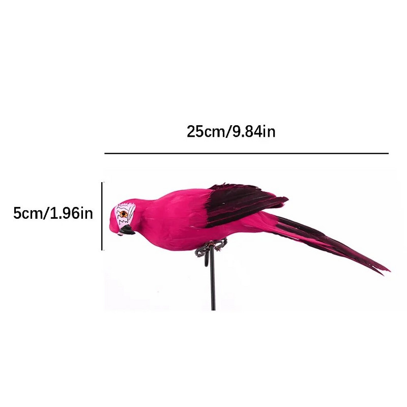 Värvilised papagoid Kunstlinnud kaunistuseks Aed Välikunst Võltslinnud Vahtsuled Pulmakaunistused Kodu käsitöökaunistused