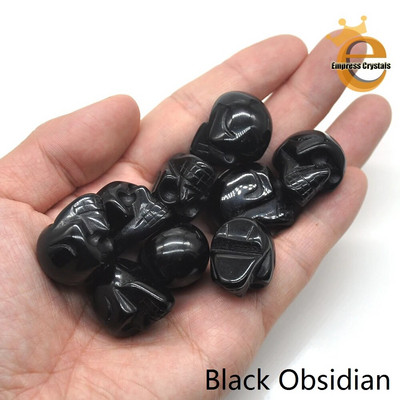 1PC Statuie Craniu Cristal Natural Vindecător Cuarț Jas Jad Fantomă sculptată manual Decoratiuni pentru acasă de Halloween Cadou cu pietre prețioase