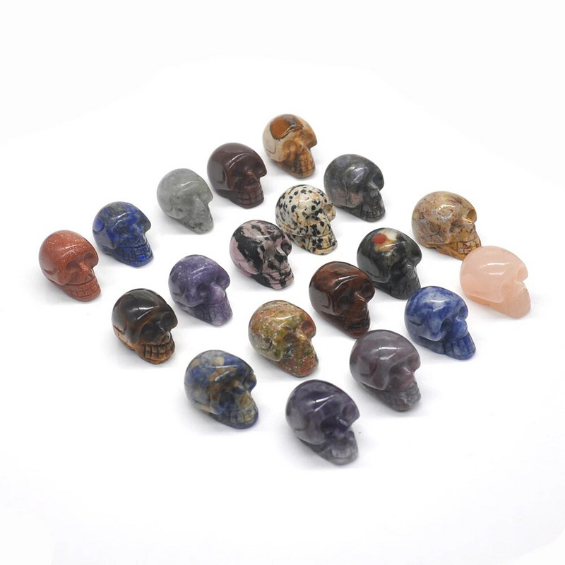 1vnt kaukolės statula Natūralus krištolinis gydomasis kvarcas jaspio nefrito vaiduoklis rankomis raižytas Helovino namų papuošimas brangakmenių dovana