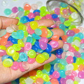 200 vnt./stal. Šviečiantys akmenukai uolų sodo papuošalai Akmens švytėjimas tamsoje sode, takams žuvų bako papuošimams