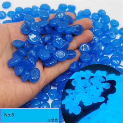 200 vnt./stal. Šviečiantys akmenukai uolų sodo papuošalai Akmens švytėjimas tamsoje sode, takams žuvų bako papuošimams