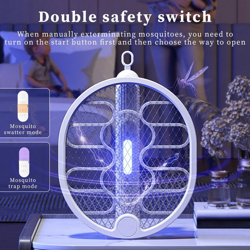 Lempa nuo uodų naikintuvo elektrinė musių svaidyklė, 365 nm UV lemputė, USB įkrovimas bug Zapper Trap Flies vasaros musių svaidyklė namų miegamajam